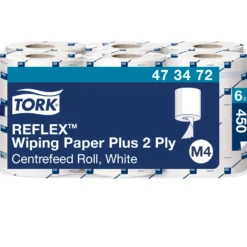 Torkpapper Tork Reflex M4 Centrummatat, 2-lags vit, 6 rullar