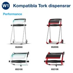 Torkpapper Tork W1 Vit, 1-lags, 34cm, 1180m