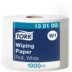 Torkpapper Tork W1, vit, 1-lags, 24,5 cm, 1000 m