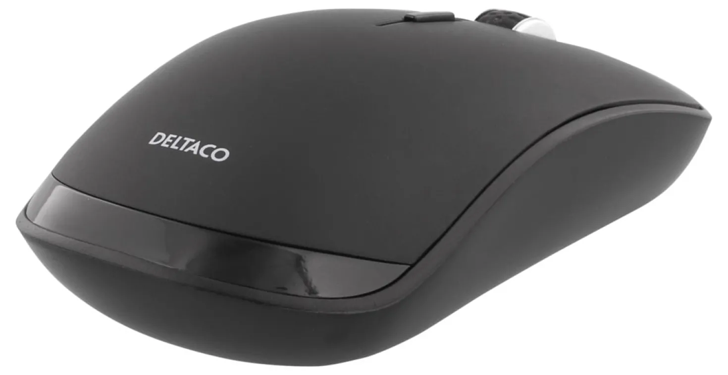 Trådlös Mus Deltaco Bluetooth Tyst, 800-1600 DPI, 60g