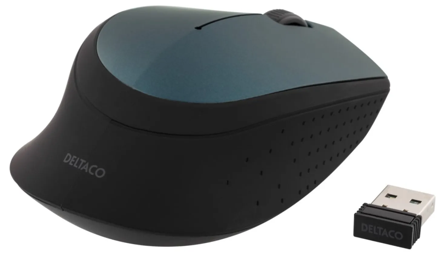 Trådlös mus Deltaco MS-461 optisk, 2.4 GHz, grön