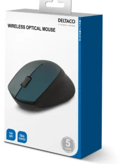 Trådlös mus Deltaco MS-461 optisk, 2.4 GHz, grön