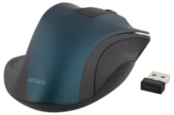 Trådlös Mus Deltaco Optisk, 1200 DPI, blå, 2.4GHz