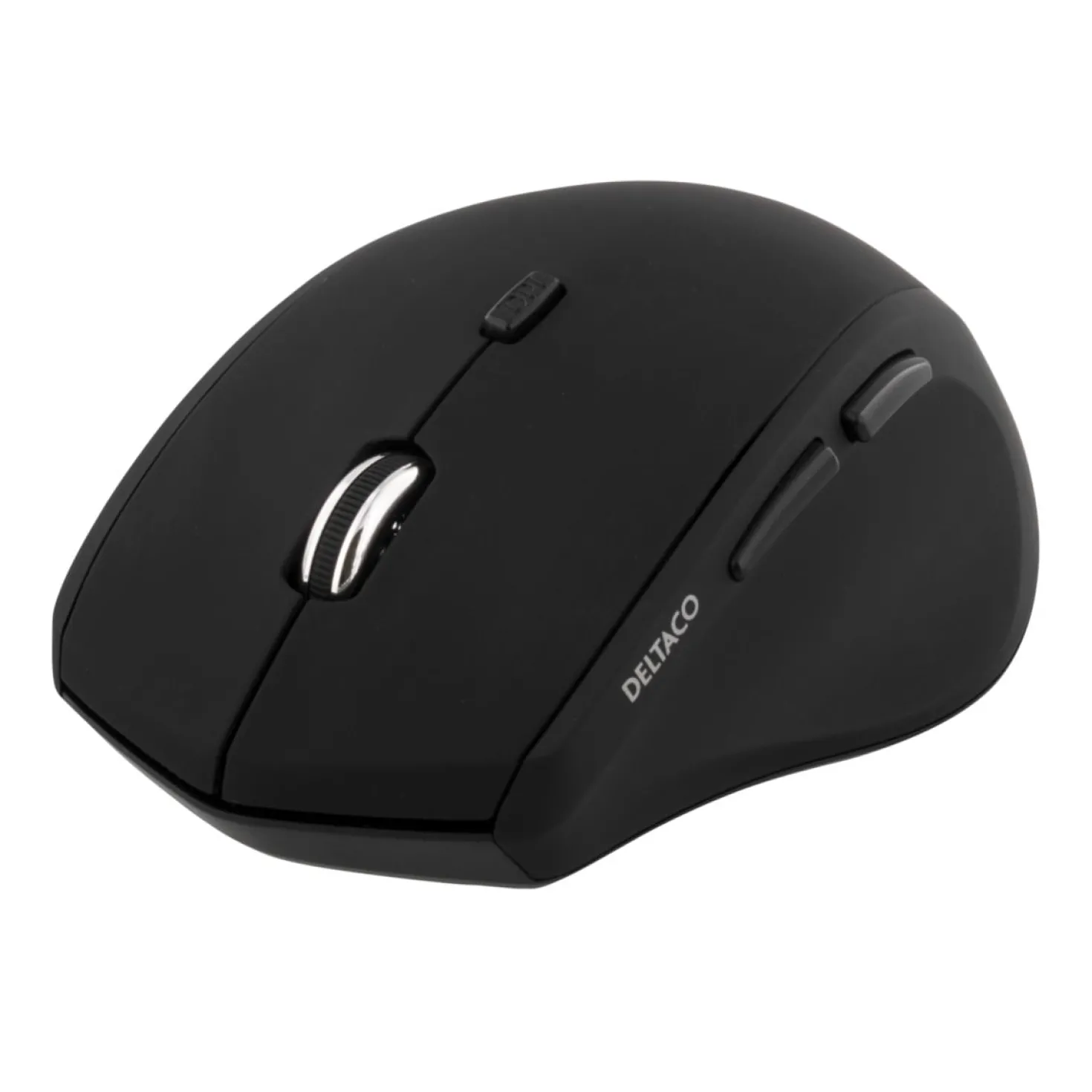 Trådlös mus Deltaco Optisk, 1600 DPI, nano USB-mottagare, svart