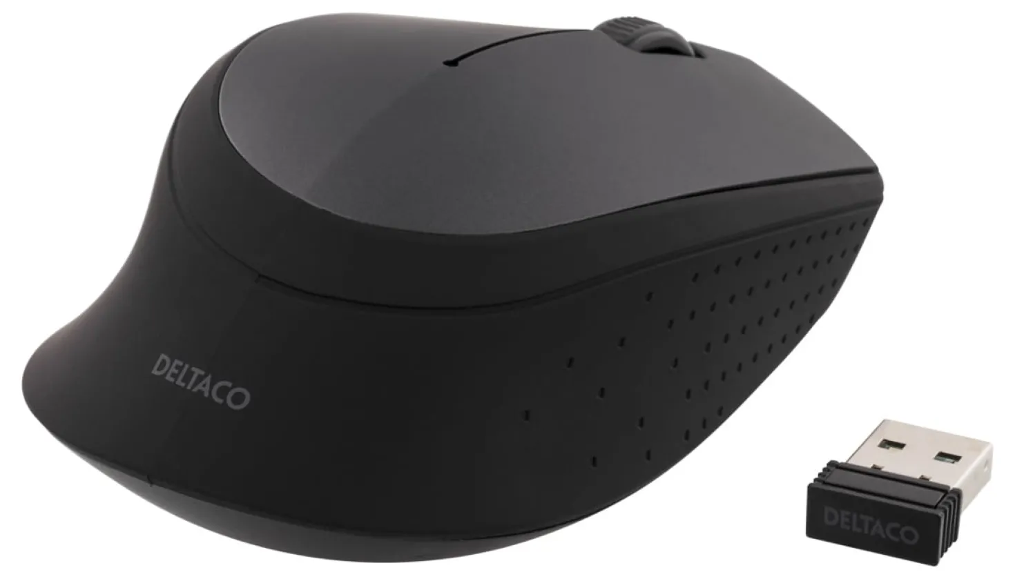 Trådlös Optisk Mus Deltaco KAB-MS-460, 2.4GHz, 1200 DPI, grå
