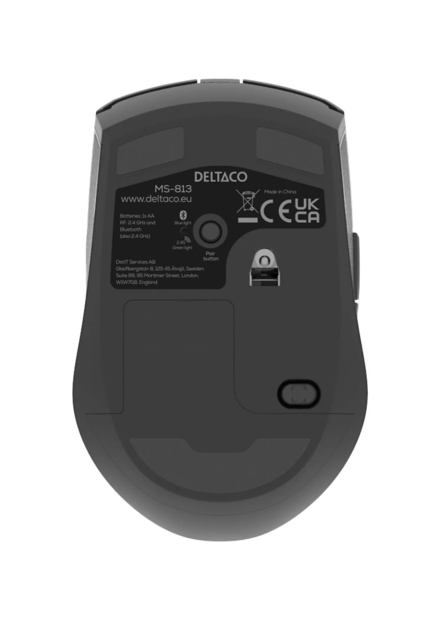 Trådlös Resemus Deltaco Tyst USB-C, Bluetooth 5.1, svart