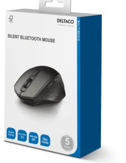 Trådlös Tyst Mus Deltaco Bluetooth, optisk, 4 knappar