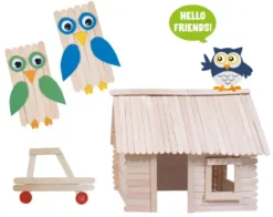 Träpinnar Playbox Naturfärgade, förvaringsbox
