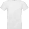 T-shirt B&C Collection E190 Unisex, ringspunnen bomull, vit