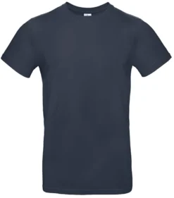 T-shirt B&C E190 Unisex, ringspunnen bomull, marin