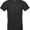 T-shirt B&C E190 Unisex, ringspunnen bomull, svart