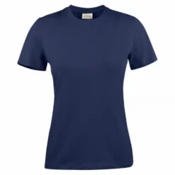 T-shirt Dam Texet Heavy, tung bomull, marinblå