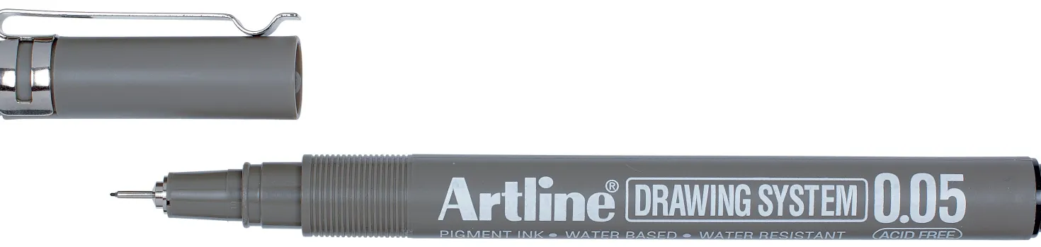 Tuschritpenna Artline Drawing System 0.05, svart