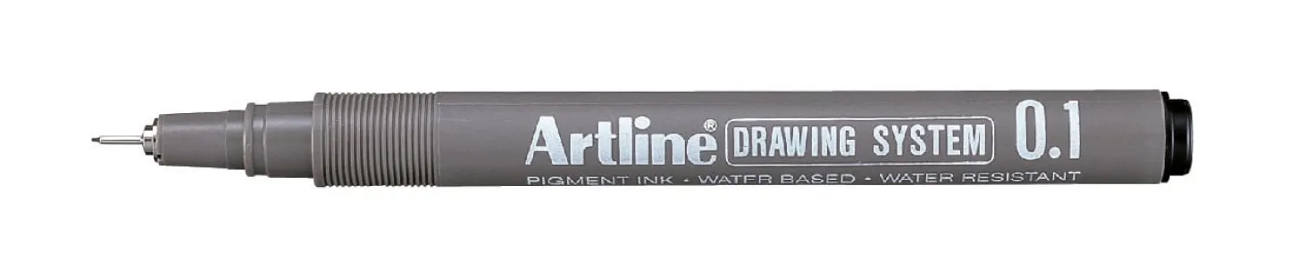 Tuschritpenna Artline Drawing System, 0,1 mm, svart