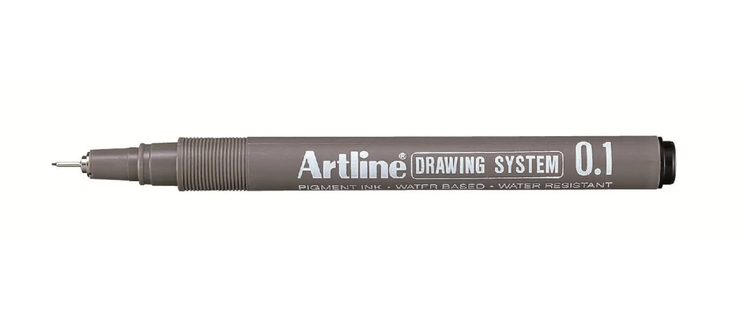 Tuschritpenna Artline Drawing System, 0,1 mm, svart