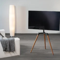 TV-golvstativ Hama Design, stafflidesign, björkträ, 32-65 tum