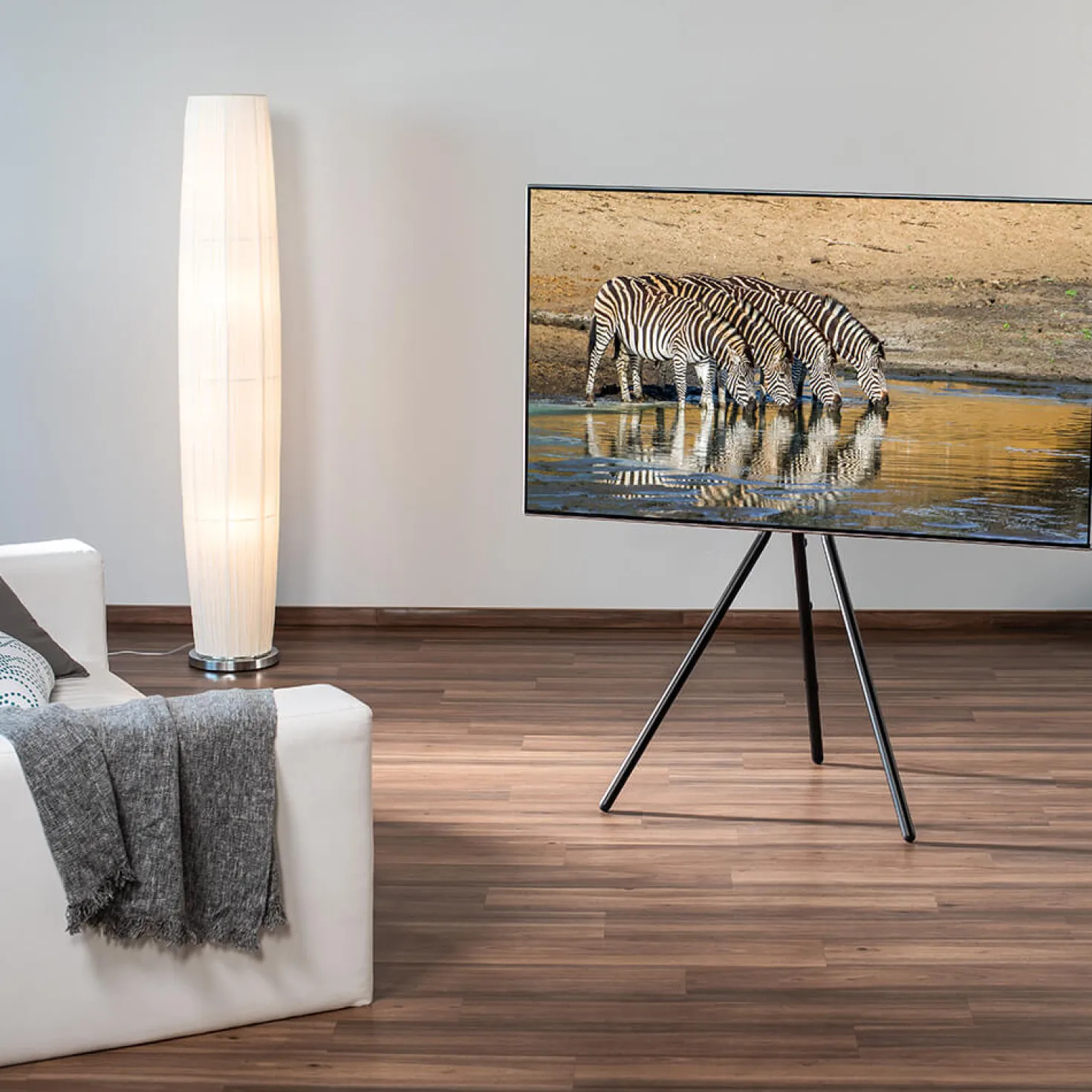 TV-golvstativ Hama, 37-75 tum, VESA 300x200-600x400, svart