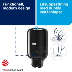 Tvåldispenser Tork Mini S2, flytande tvål, svart