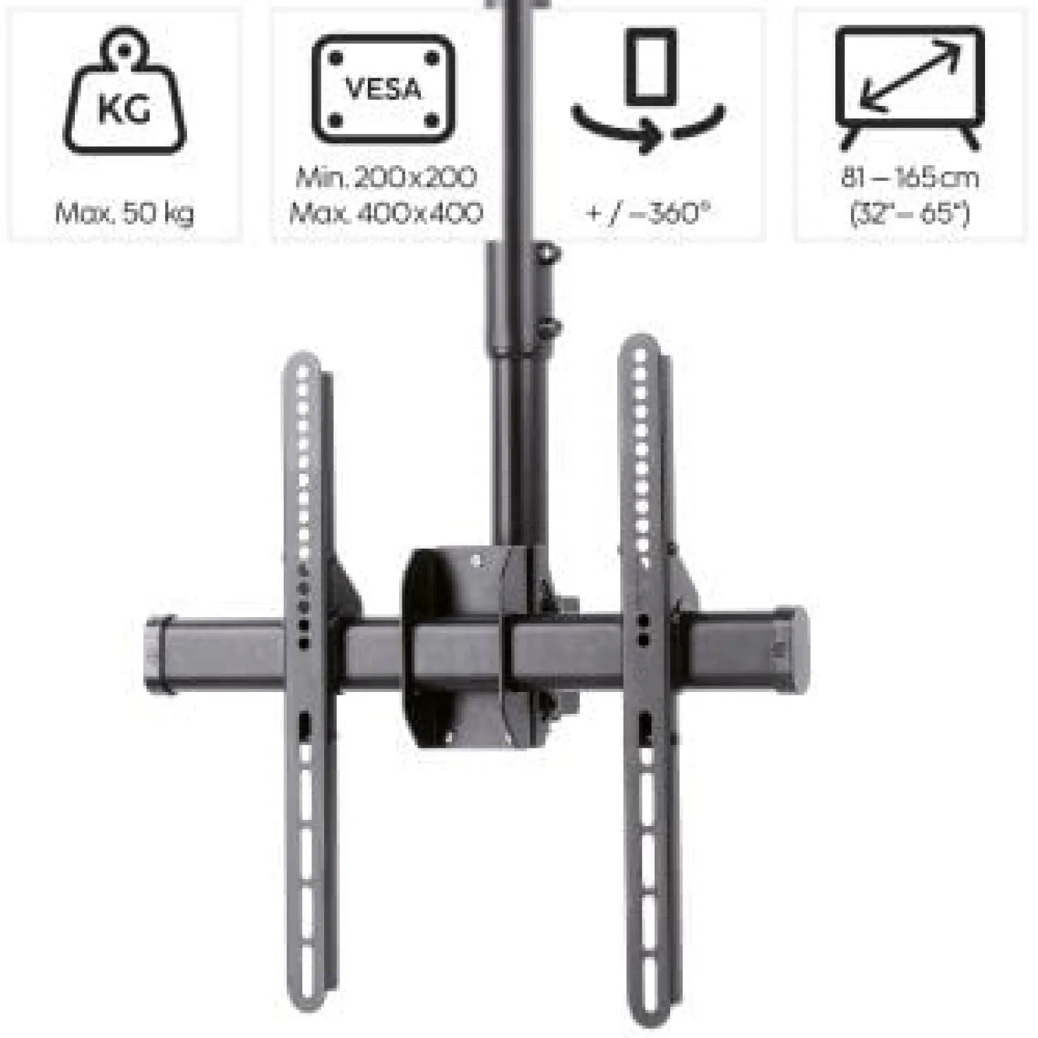 TV-takfäste Hama VESA 400x400, 32–65 tum, 50 kg, svart
