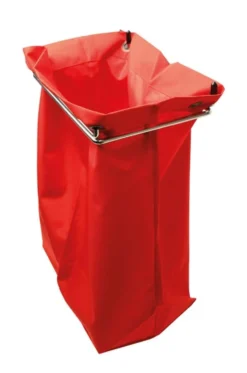 Tvättpåse Hygienteknik Röd, gummerad insida, 260x180x420mm