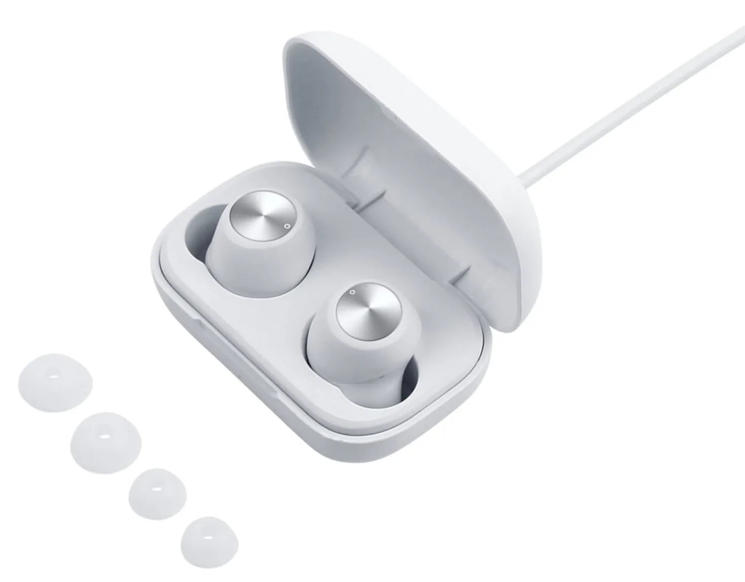 TWS In-ear Hörlurar Streetz T210, vit, laddningsfodral