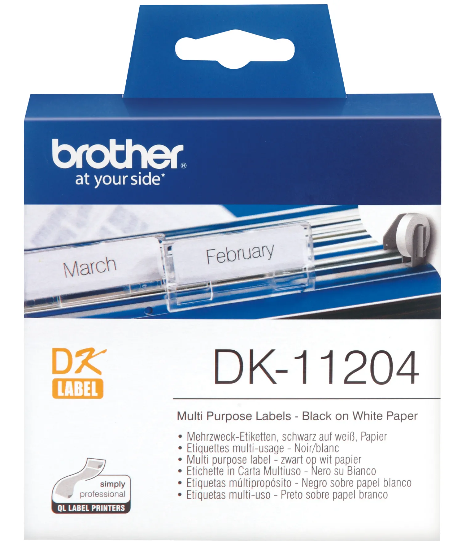 Universaletikett Brother DK11204, 17x54 mm, 400 st