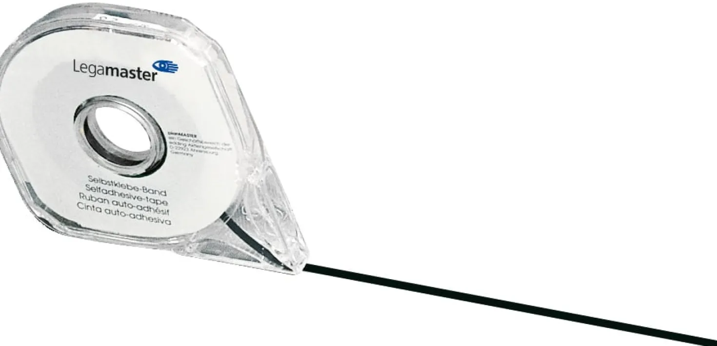 Uppdelningsband Legamaster Whiteboard, svart, 3mm x 8m