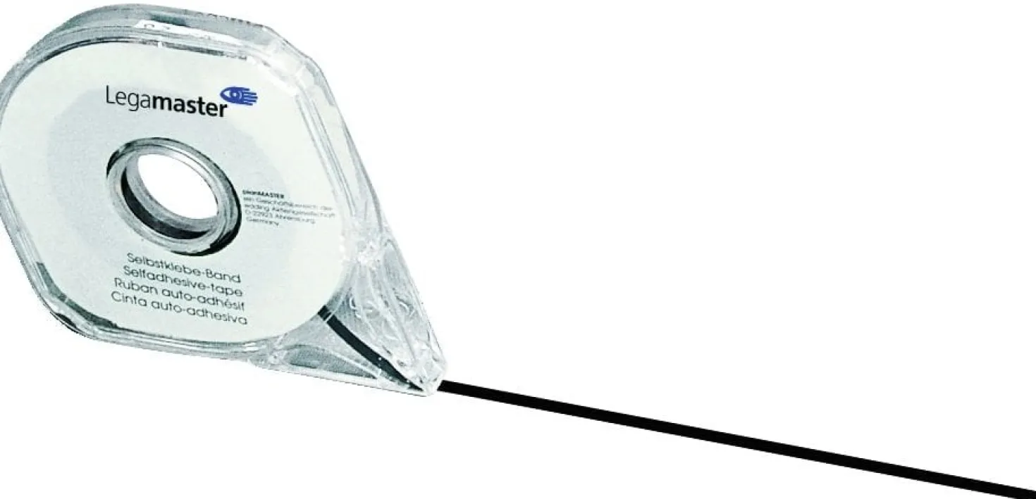 Uppdelningsband Legamaster Svart, självhäftande, 1,0 mm x 16 m