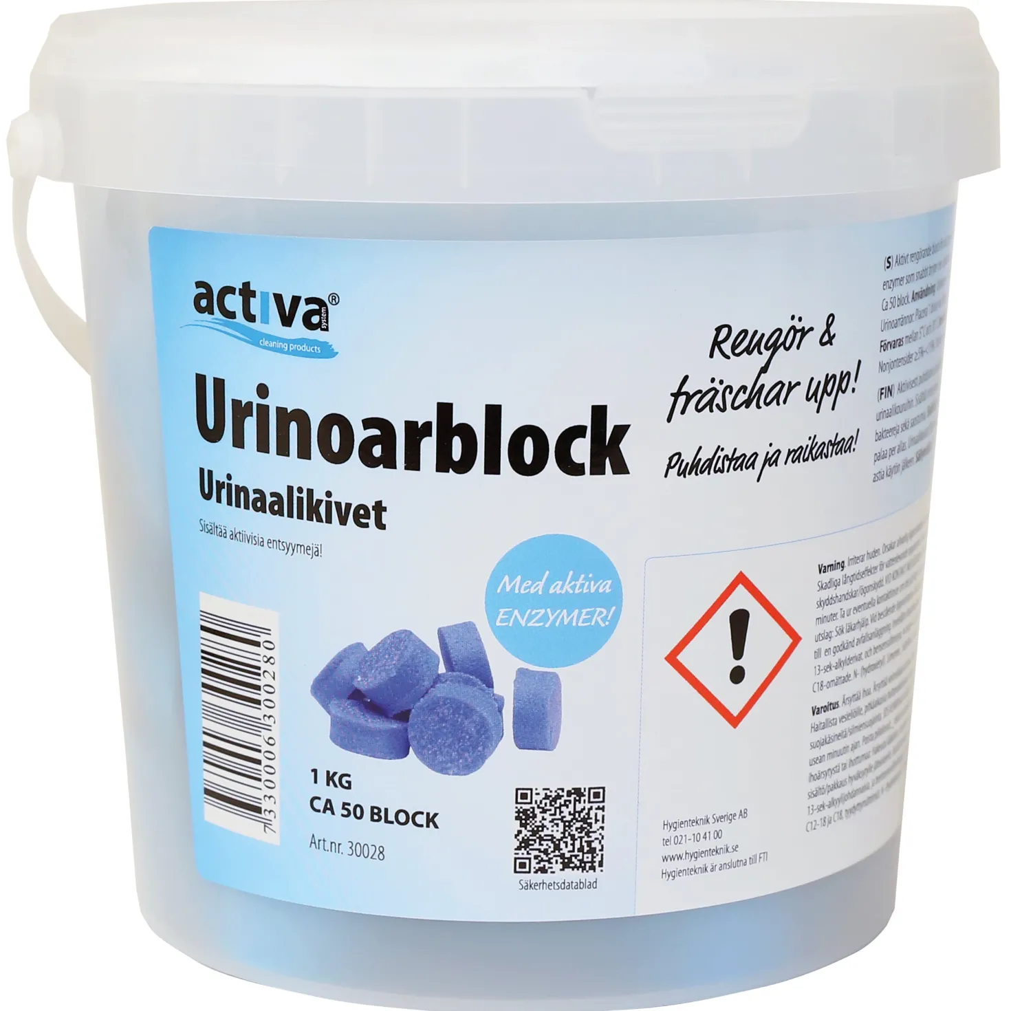 Urinoarblock Activa BioEnzym, enzymbaserat, pDCB-fri, 1 kg