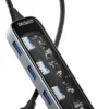 USB-A Hubb Deltaco Transparent, 4 portar, 5 Gbit/s