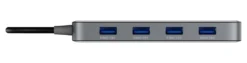 USB-A Hubb Deltaco Transparent, 4 portar, 5 Gbit/s