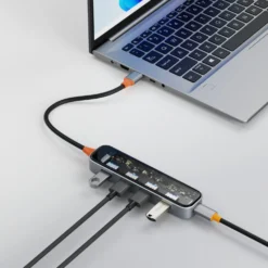 USB-A Hubb Deltaco Transparent, 4 portar, 5 Gbit/s