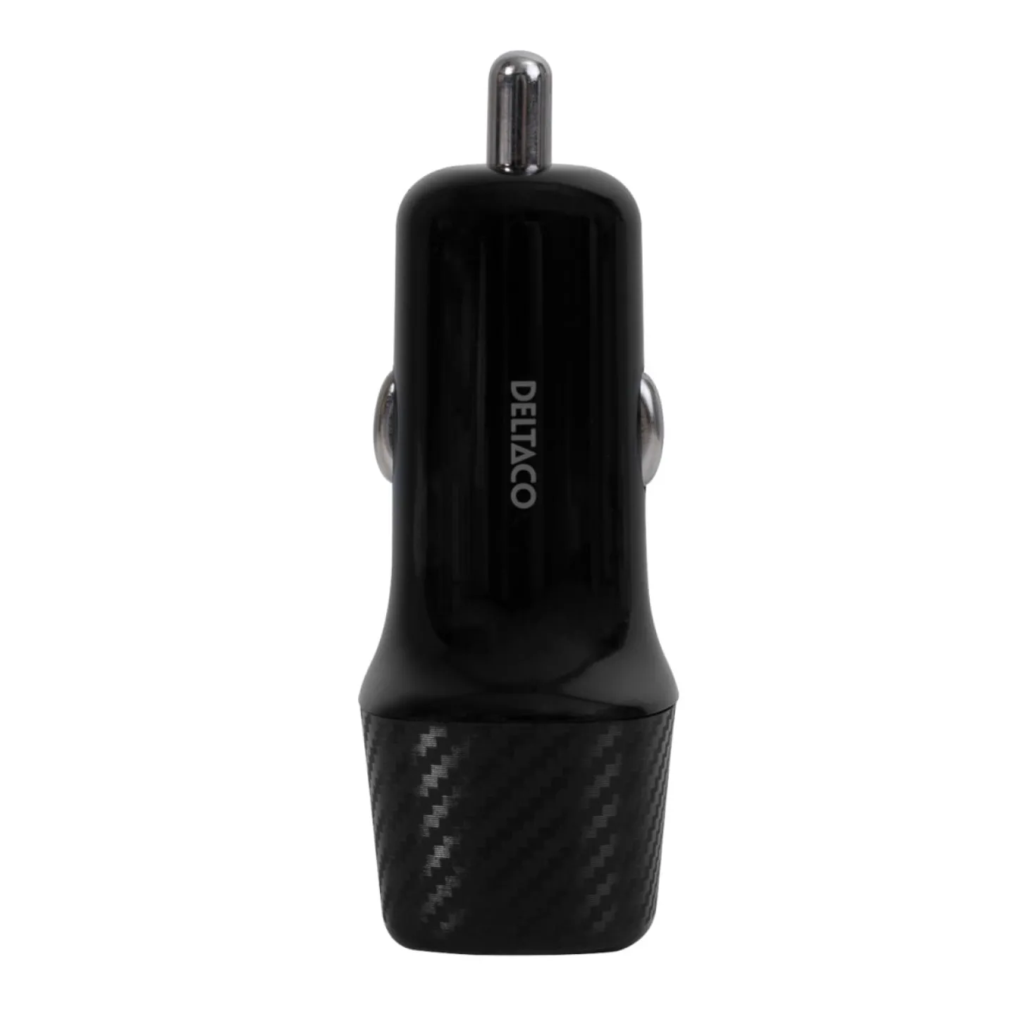 USB Billaddare Deltaco KAB-USBC-CAR120, USB-C PD 20W, USB-A 18W, 38W
