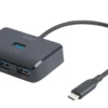 USB-C Hubb Deltaco 4x USB-A, 5 Gbps, svart