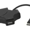 USB-C Hubb Deltaco 4x USB-A, 480 Mbps, svart