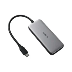 USB-C Hub Deltaco 4-port, 5 Gbps, Power Delivery 100 W