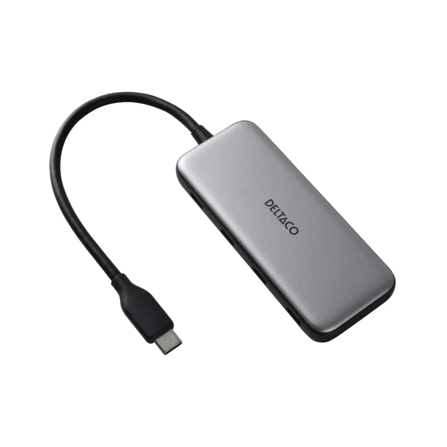 USB-C Hub Deltaco 4-port, 5 Gbps, Power Delivery 100 W