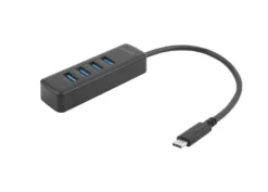 USB-C Hub Deltaco 4x USB-A, 5 Gbps, svart