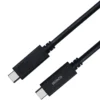 USB-C kabel Deltaco USB4 Gen3, 40 Gbps, 240W, 0,8m svart