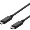 USB-C Laddningskabel Deltaco USB 2.0, 3A, 3m, svart