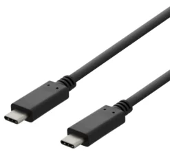 USB-C Laddningskabel Deltaco USB 2.0, 3A, 3m, svart