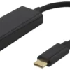 USB-C till DisplayPort-adapter Deltaco, 4K 60Hz, svart