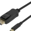 USB-C till DisplayPort-kabel Deltaco 4K UHD 60Hz, 2m, svart