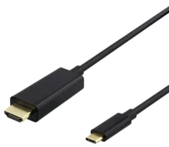 USB-C till HDMI-kabel Deltaco 4K 60Hz, 1m, svart