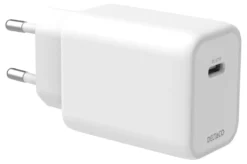 USB-C Väggladdare Deltaco GaN 67W PPS, vit
