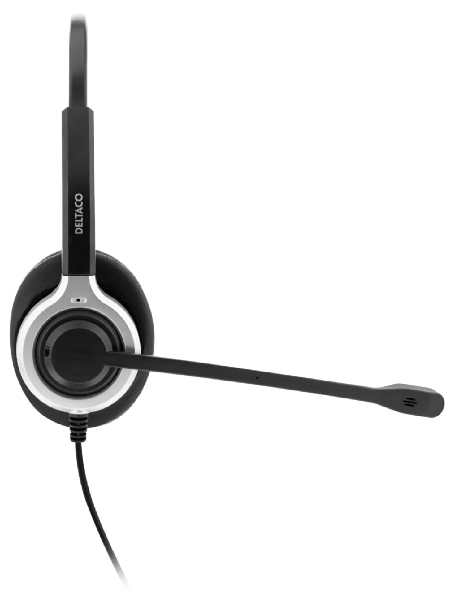 USB-headset Deltaco Office Stereo, brusreducerande mikrofon, Teams-kompatibel