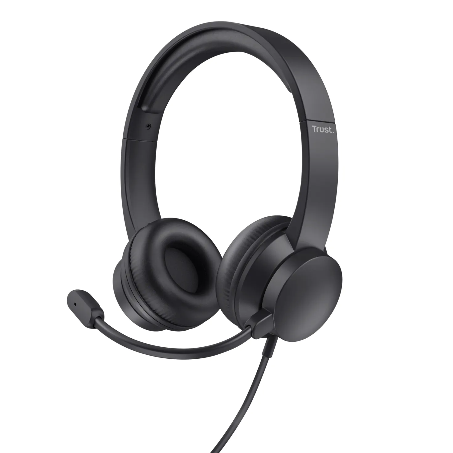 USB-headset Trust HS-201, on-ear, flip-to-mute