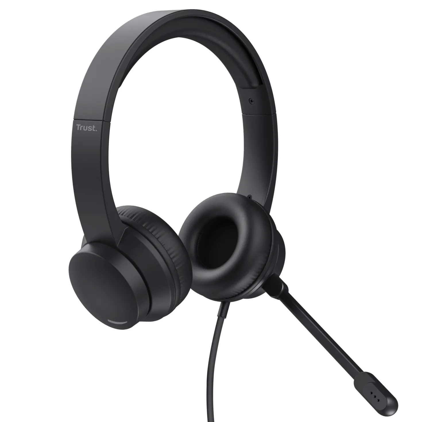 USB-headset Trust HS-201, on-ear, flip-to-mute