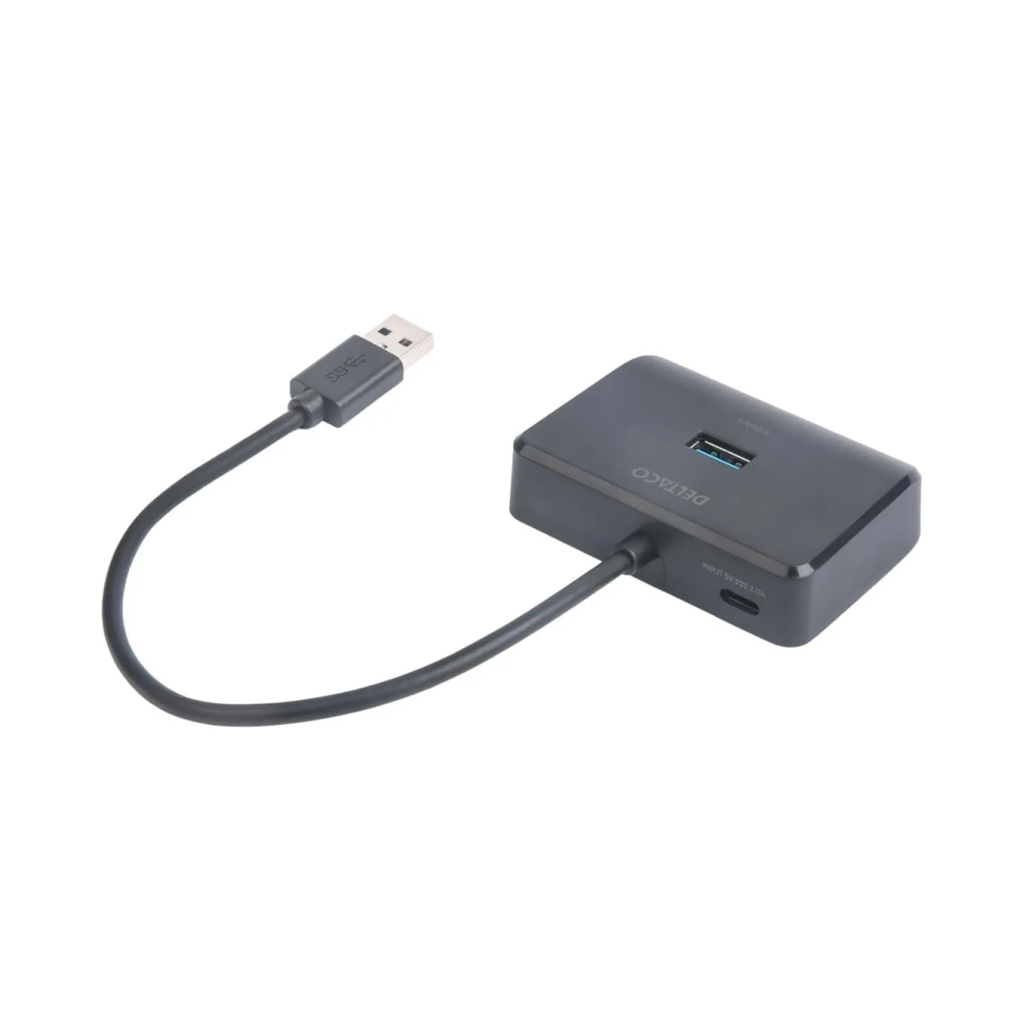 USB-hubb Deltaco 4 portar, 5 Gbps, svart