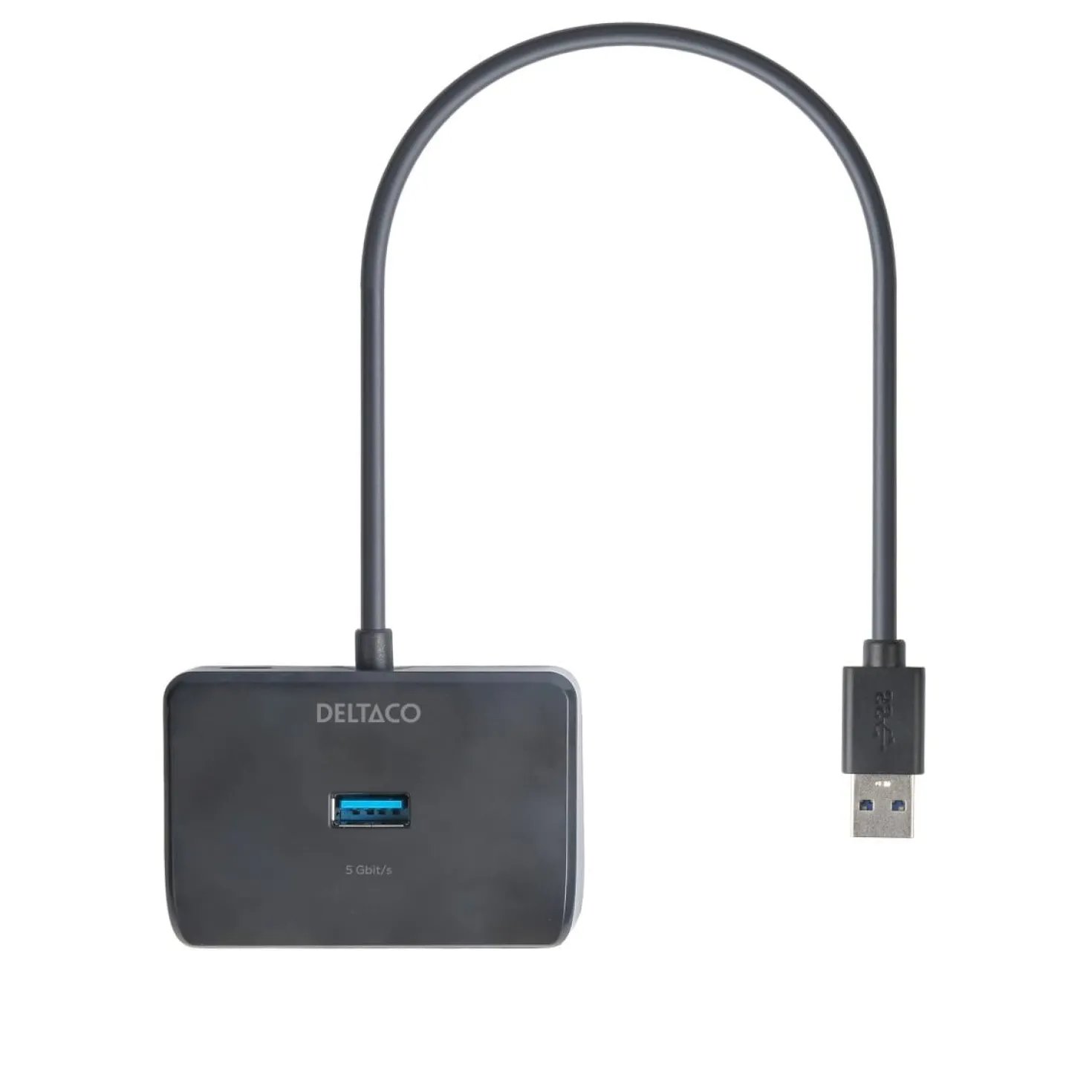 USB-hubb Deltaco 4 portar, 5 Gbps, svart